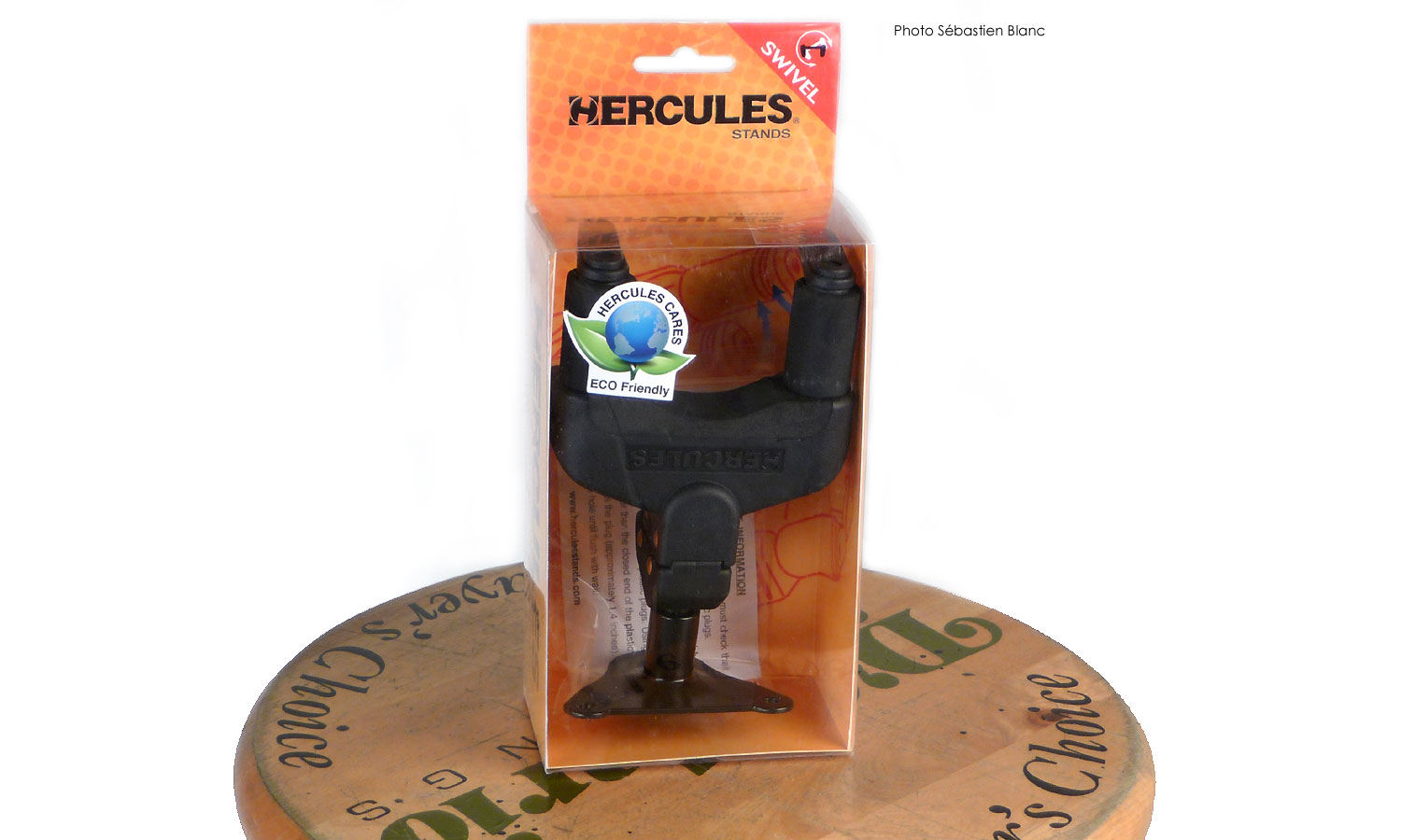 Hercules Stand Gsp39wb Guitar Wall Hanger Bras Court Embase Metal 3 Vis - Stand & Support Guitare & Basse - Variation 1