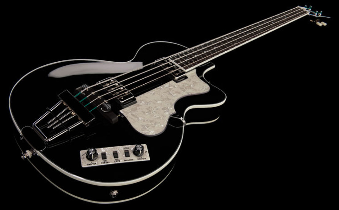 Hofner Club Bass Ct Cw - Black - Basse Électrique 1/2 Caisse - Variation 1