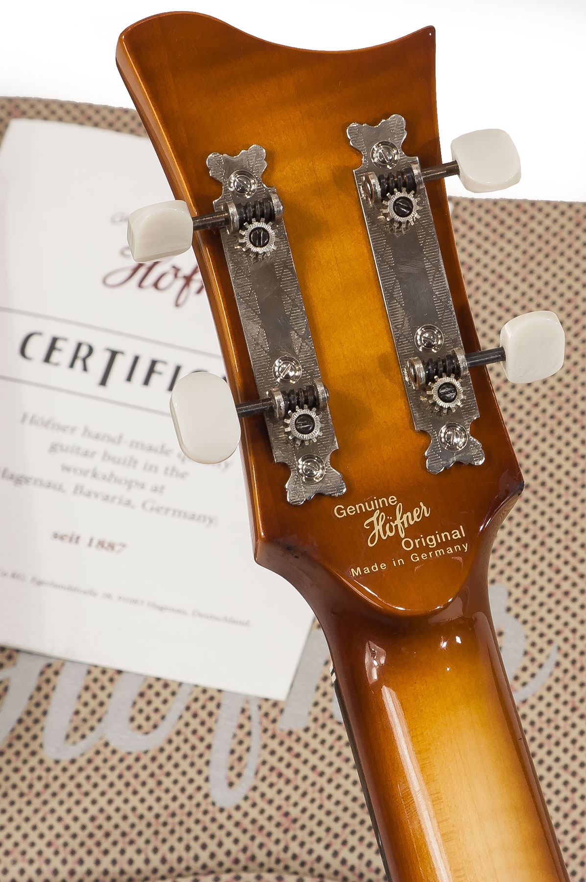 Hofner Violin Bass Mersey H500/1-62-0 - Vintage Sunburst - Basse Électrique 1/2 Caisse - Variation 4