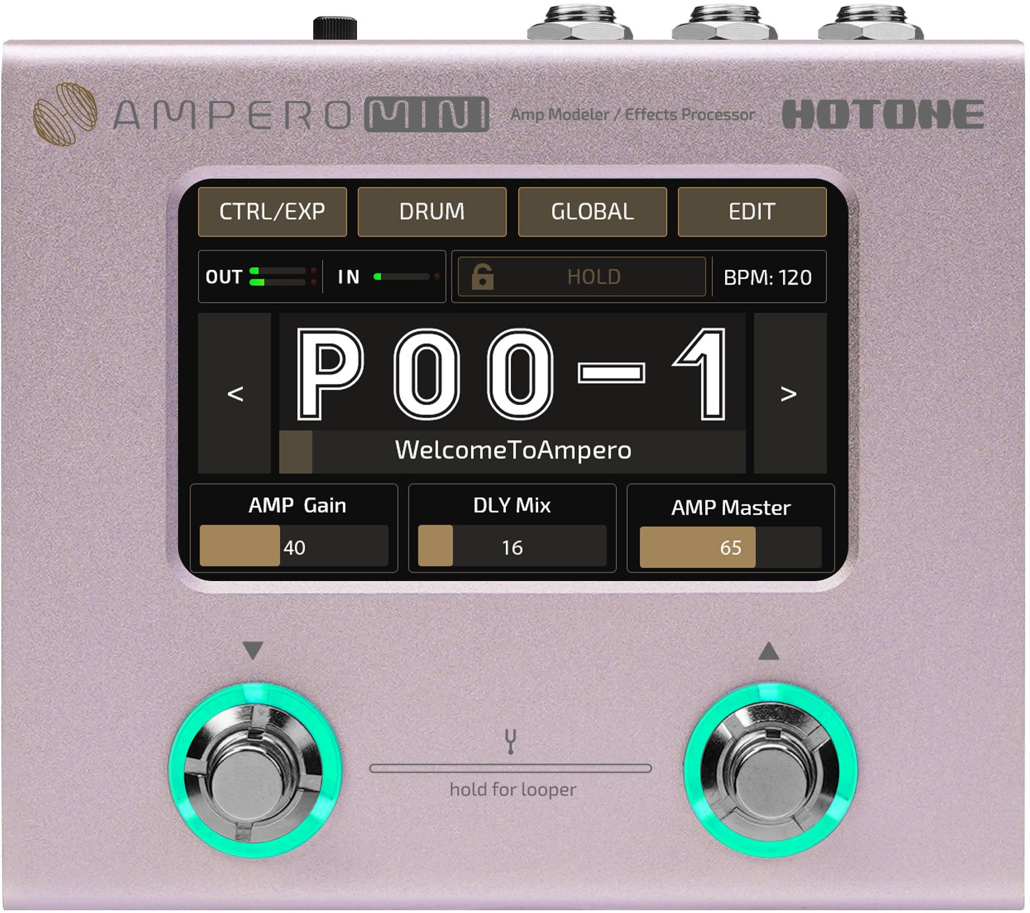 Hotone Ampero Mini Purple Taro - Simulation ModÉlisation Ampli Guitare - Main picture