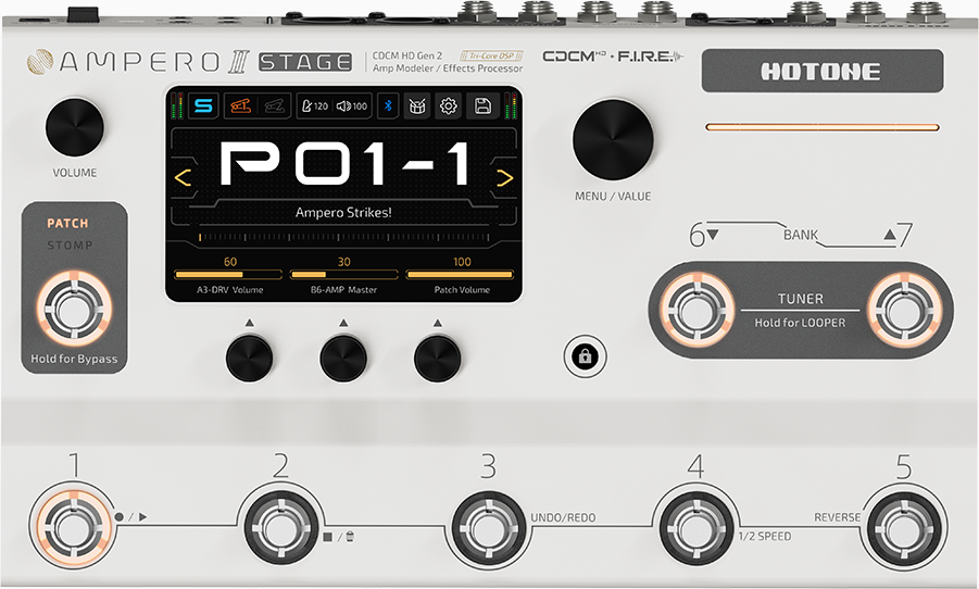 Hotone Mp-380 Ampero Ii Stage - Simulation ModÉlisation Ampli Guitare - Main picture