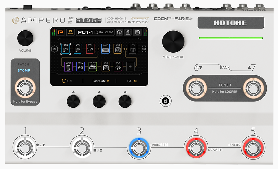 Hotone Mp-380 Ampero Ii Stage - Simulation ModÉlisation Ampli Guitare - Variation 1