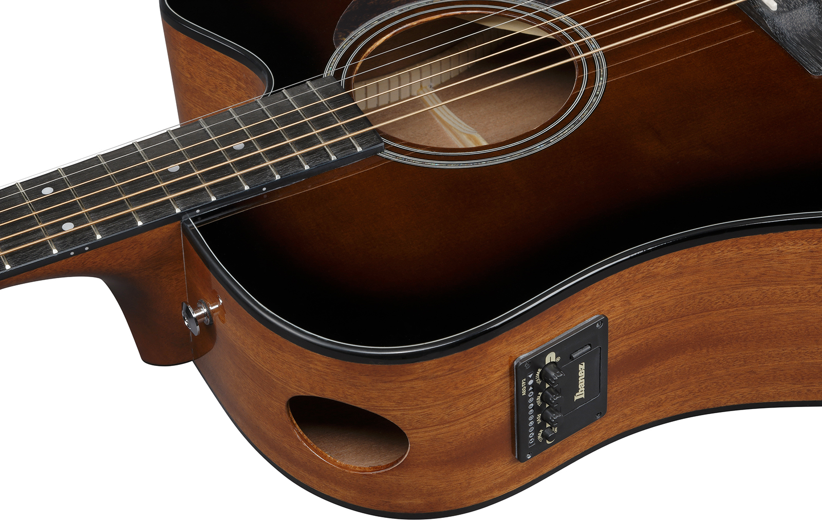 Ibanez Aad51ce Dvs Advanced Dreadnought Cw Epicea Sapele Pur - Dark Violin Sunburst - Guitare Folk - Variation 3