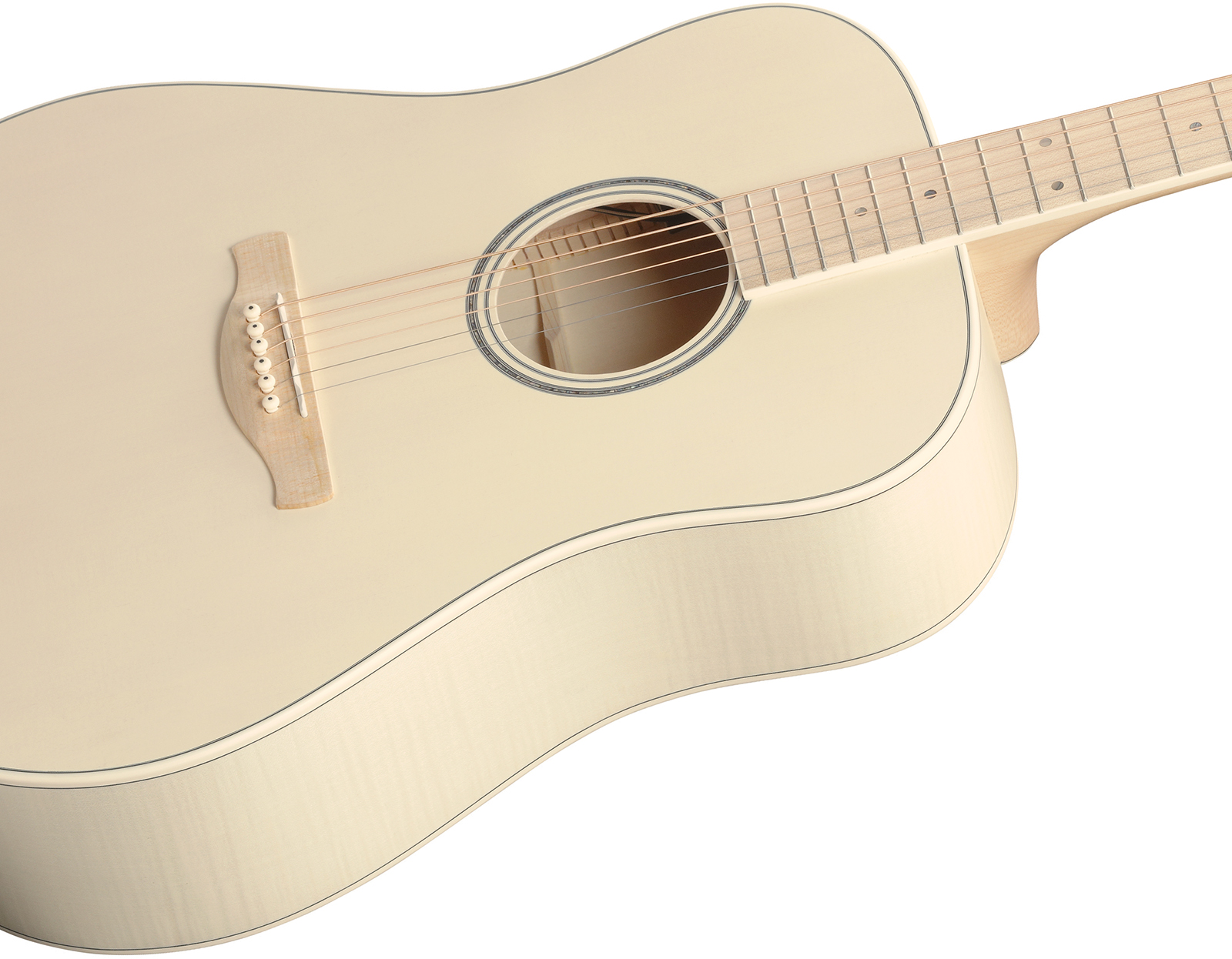 Ibanez Aad77m1e Oaw Advanced Dreadnought Cw Epicea Erable Mn - Open Pore Antique White - Guitare Folk - Variation 3