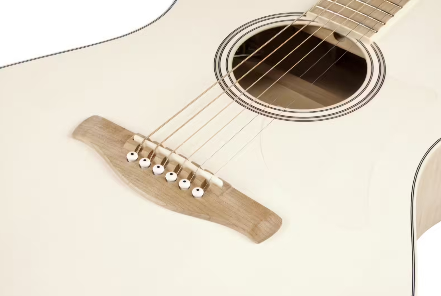 Ibanez Aam370e Oaw Advanced Auditorium Epicea Erable Mn - Open Pore Antique White - Guitare Folk - Variation 2