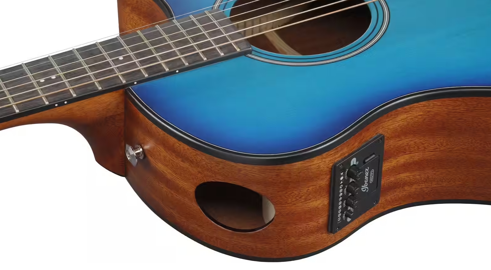 Ibanez Aam50ce Sbo Advanced Auditorium Cw Epicea Sapele Pur - Sapphire Blue Burst Open Pore - Guitare Folk - Variation 2
