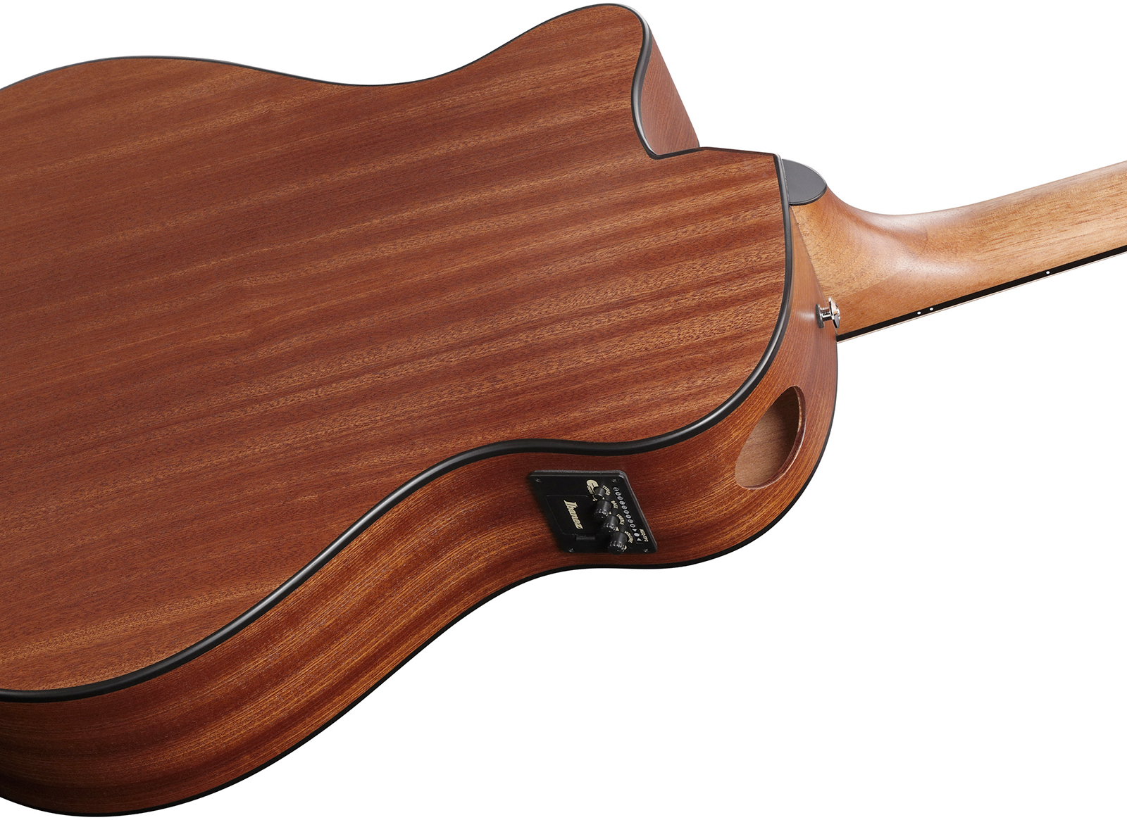 Ibanez Aam54ce Opn Auditorium Cw Tout Sapele Pur - Open Pore Natural - Guitare Folk - Variation 5