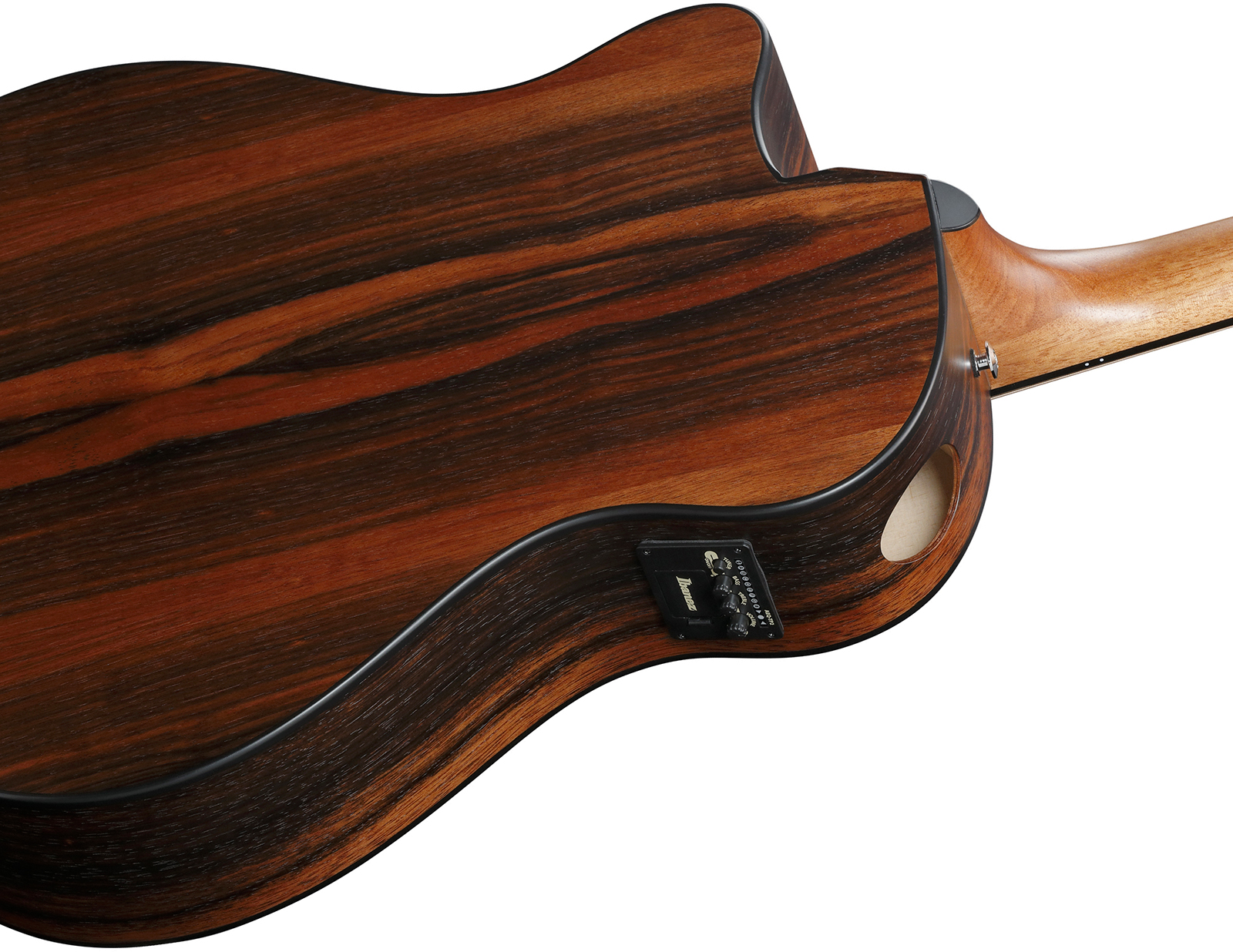 Ibanez Aam70ce Tbn Advanced Auditorium Cw Epicea Ebene Pur - Transparent Charcoal Burst - Guitare Folk - Variation 6