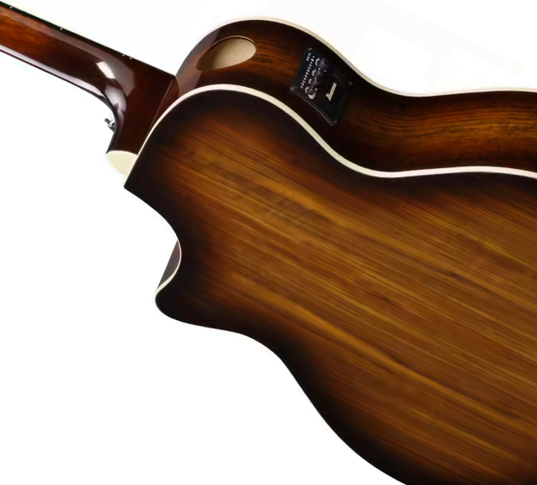 Ibanez Ae160 Vms Concert Thinline Cw Epicea Ovangkol  Ova - Vintage Mahogany Sunburst High Gloss - Guitare Folk - Variation 2