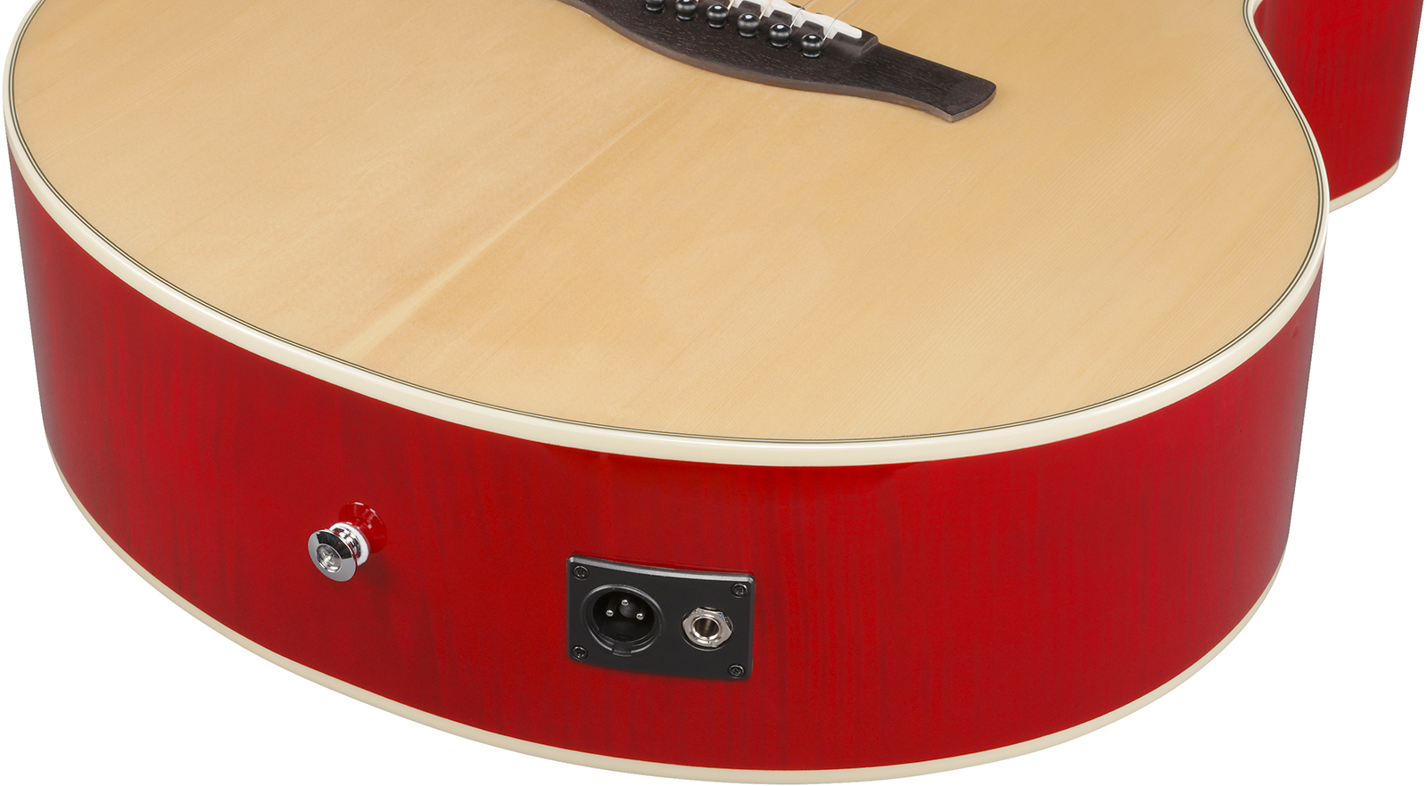 Ibanez Ae170 Ntr Concert Thinline Cw Epicea Erable Ova - Natural Top, Transparent Red Back - Guitare Folk - Variation 4