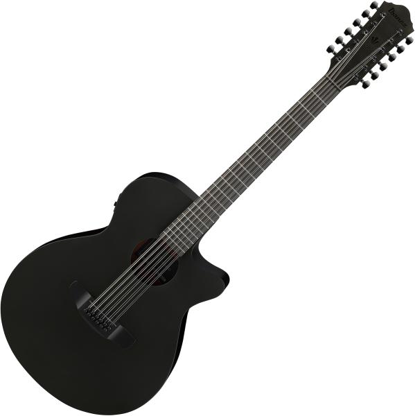 Ibanez AEG1221 BOT 12-String - black out Folk-gitarre