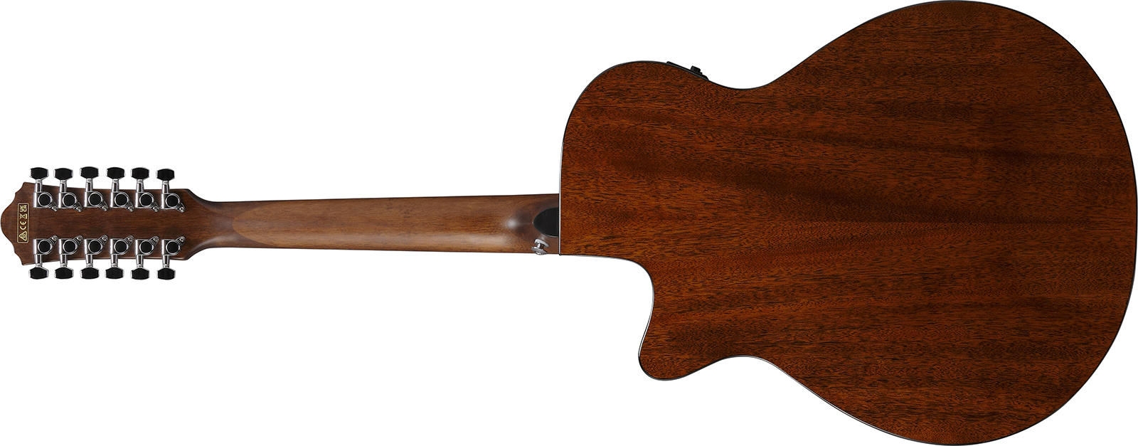 Ibanez Aeg5012 Bkh Concert 12c Epicea Okoume Lau - Black - Guitare Folk - Variation 1