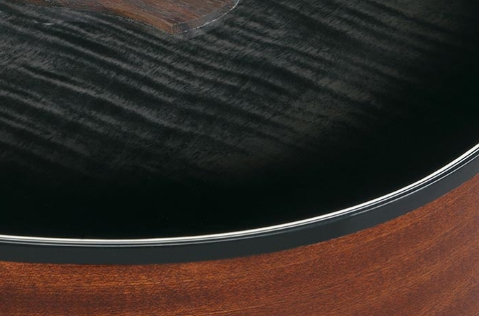 Ibanez Aegb25e Tkh Cw Epicea Sapele Rw - Transparent Black Sunburst - Basse Acoustique - Variation 3