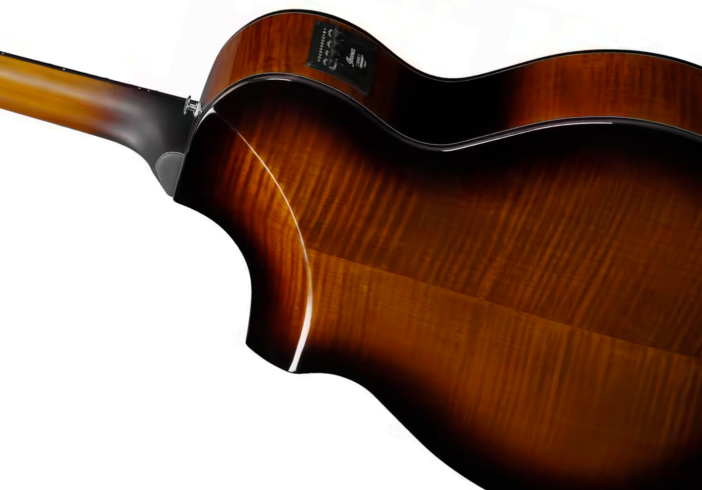 Ibanez Aewc400 Ams Grand Concert Cw Tout Erable Lau - Amber Sunburst - Guitare Folk - Variation 2