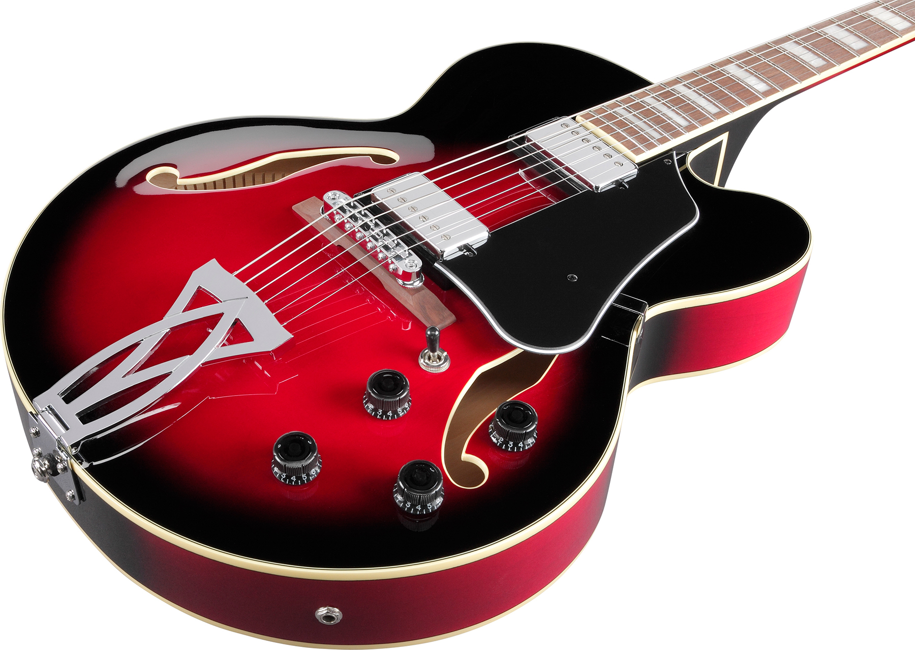 Ibanez Af75 Trs Artcore 2h Ht Wal - Transparent Red Sunburst - Guitare Électrique 3/4 Caisse & Jazz - Variation 2