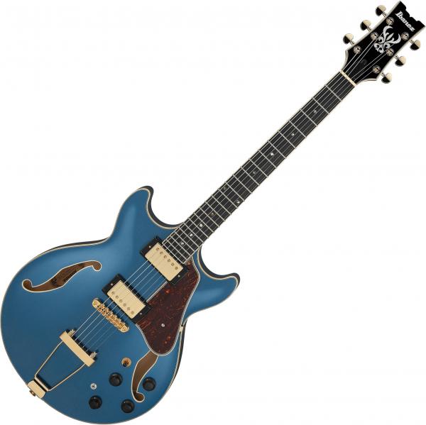 Guitare électrique 3/4 caisse & jazz Ibanez AMH90 PBM Artcore Expressionist - Prussian blue metallic