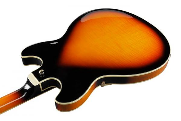 Guitare électrique 3/4 caisse & jazz Ibanez AS113 BS Artstar - brown sunburst