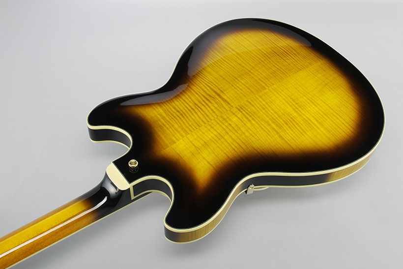 Ibanez As153 Ays Artstar Hh Ht Eb - Antique Yellow Sunburst - Guitare Électrique 1/2 Caisse - Variation 3