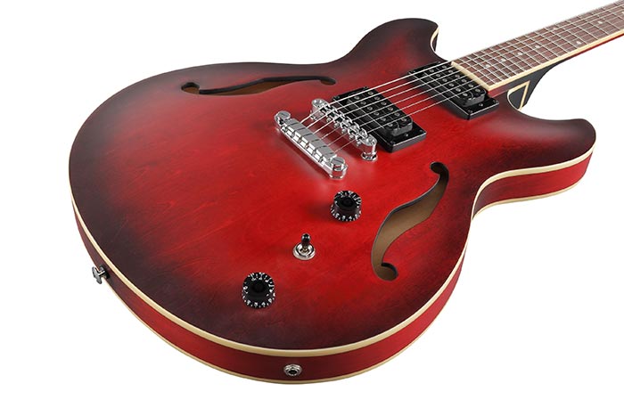 Ibanez As53 Srf Artcore Hh Ht Noy - Sunburst Red Flat - Guitare Électrique 1/2 Caisse - Variation 2