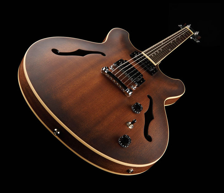 Ibanez As53 Tkf Artcore Hh Ht Noy - Tobacco Flat - Guitare Électrique 1/2 Caisse - Variation 6