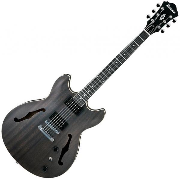 Guitare électrique 1/2 caisse Ibanez AS53 TKF Artcore - Trans black flat