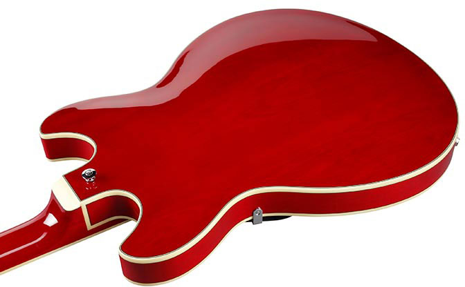 Ibanez As73 Tcd Artcore Hh Ht Noy - Transparent Cherry Red - Guitare Électrique 1/2 Caisse - Variation 3