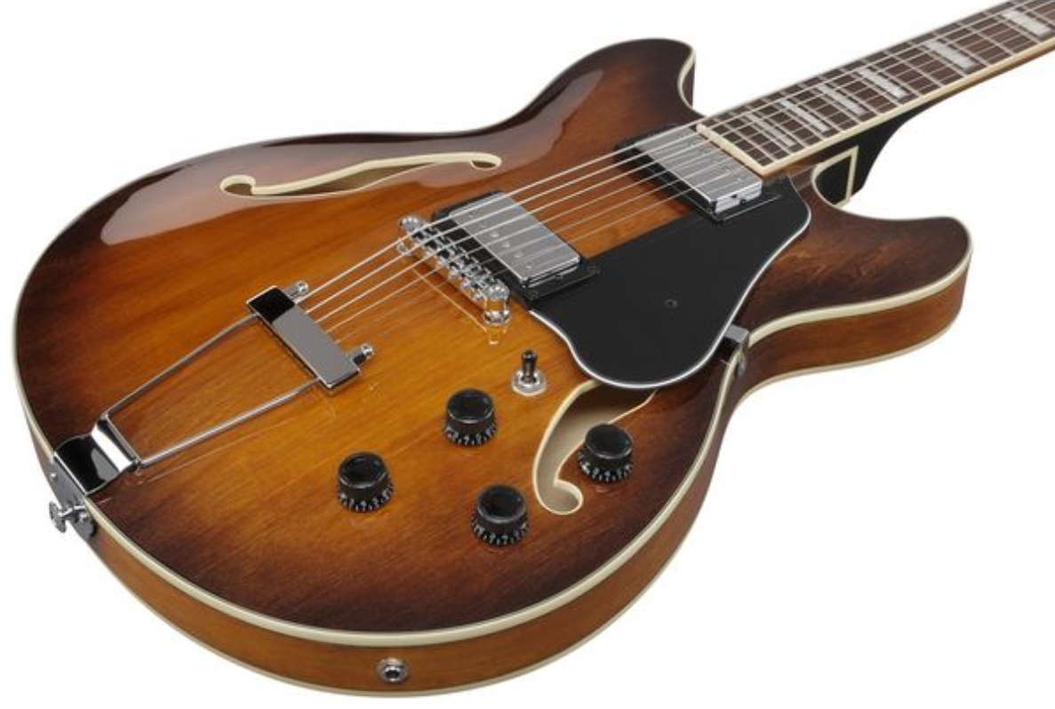 Ibanez As7328 Tbc Artcore Baryton 2h Ht Rw - Tobacco Brown - Guitare Électrique 1/2 Caisse - Variation 2