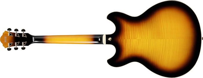 Ibanez As93fm Ays Artcore Expressionist Hh Ht Eb - Antique Yellow Sunburst - Guitare Électrique 1/2 Caisse - Variation 1