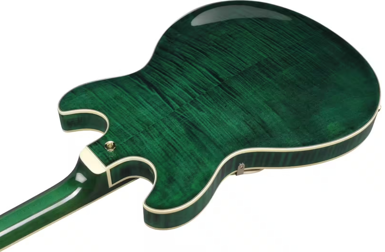 Ibanez As93fm Tmg Artcore Expressionist 2h Ht Eb - Transparent Moss Green - Guitare Électrique 1/2 Caisse - Variation 3
