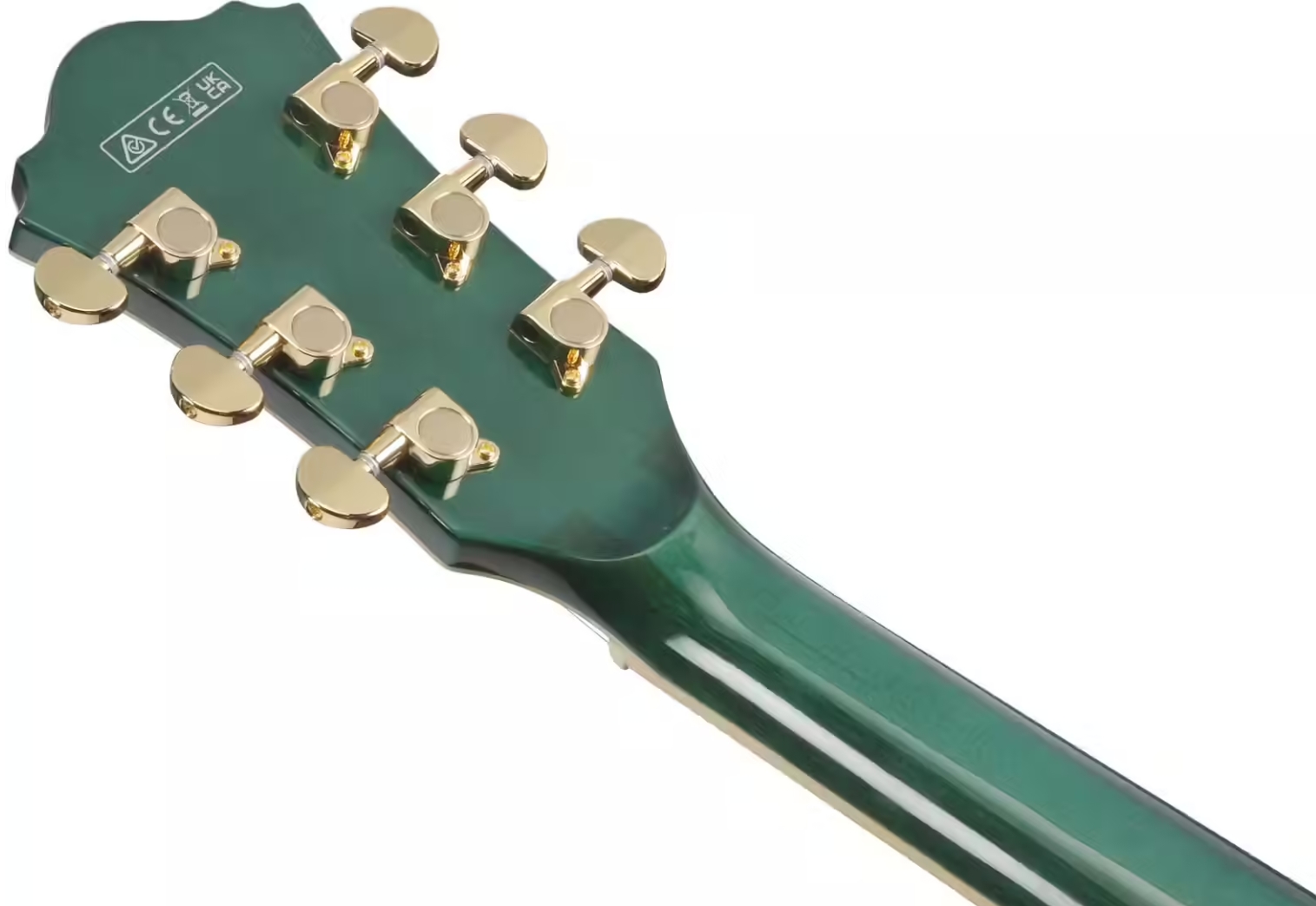 Ibanez As93fm Tmg Artcore Expressionist 2h Ht Eb - Transparent Moss Green - Guitare Électrique 1/2 Caisse - Variation 4