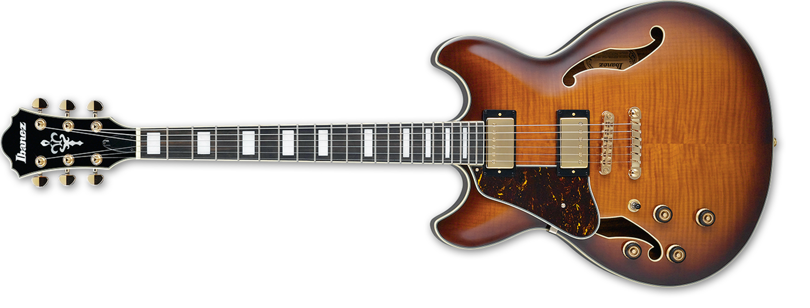 Ibanez As93fml Vls Lh Gaucher Artcore Expressionist Hh Ht Eb - Violin Sunburst - Guitare Électrique Gaucher - Variation 1