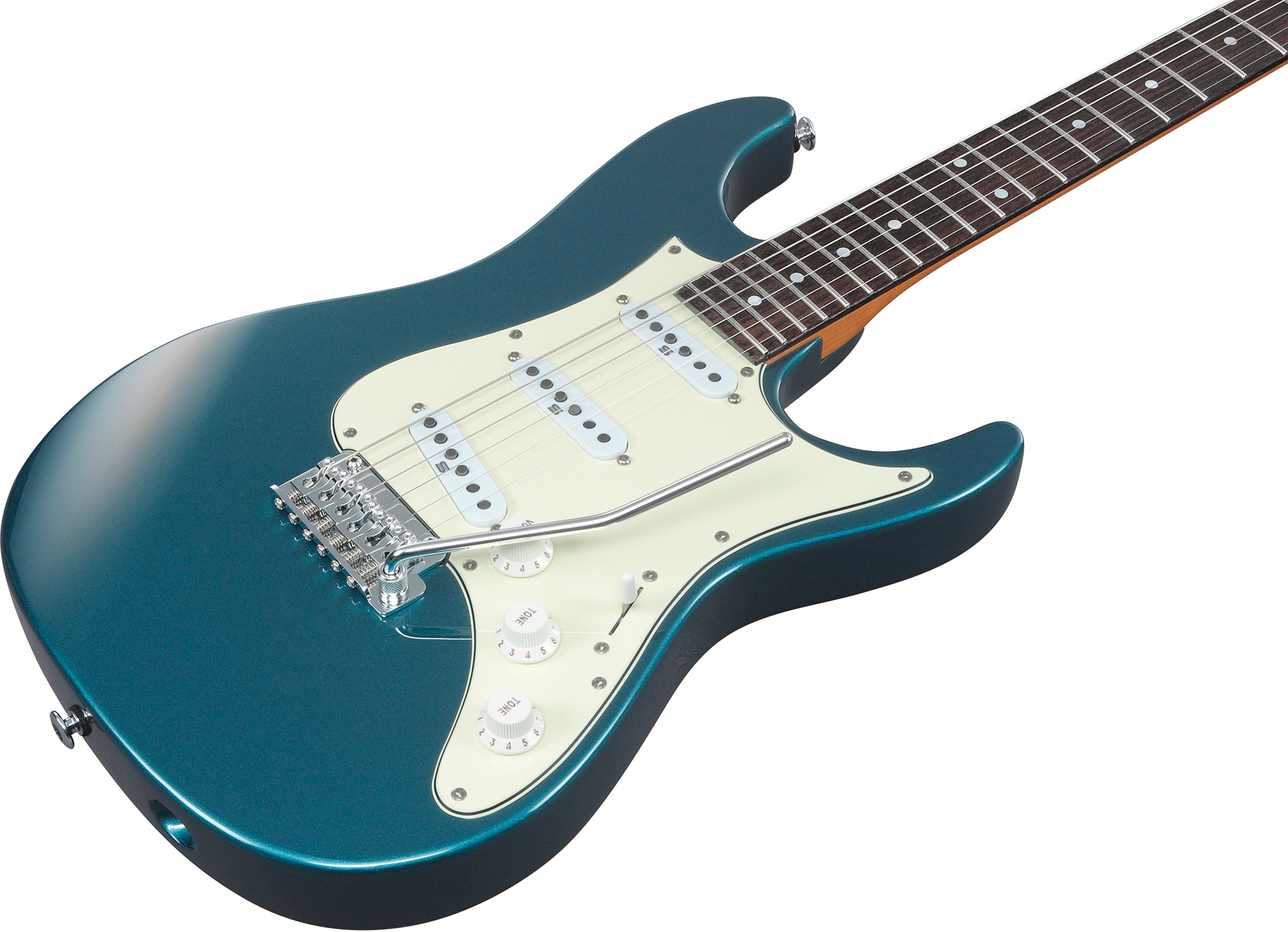 Ibanez Az2203n Atq Prestige Jap 3s Seymour Duncan Trem Rw - Antique Turquoise - Guitare Électrique Forme Str - Variation 2