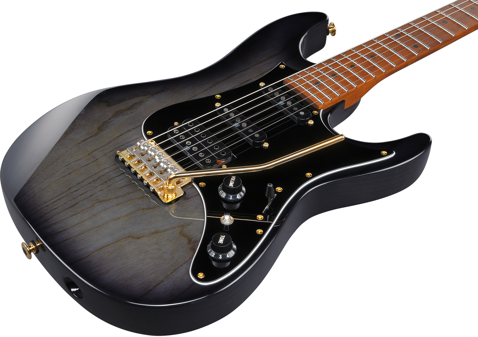 Ibanez Az2204ag Tgb Prestige Jap Hss Seymour Duncan Trem Mn - Transparent Gray Burst - Guitare Électrique Forme Str - Variation 2