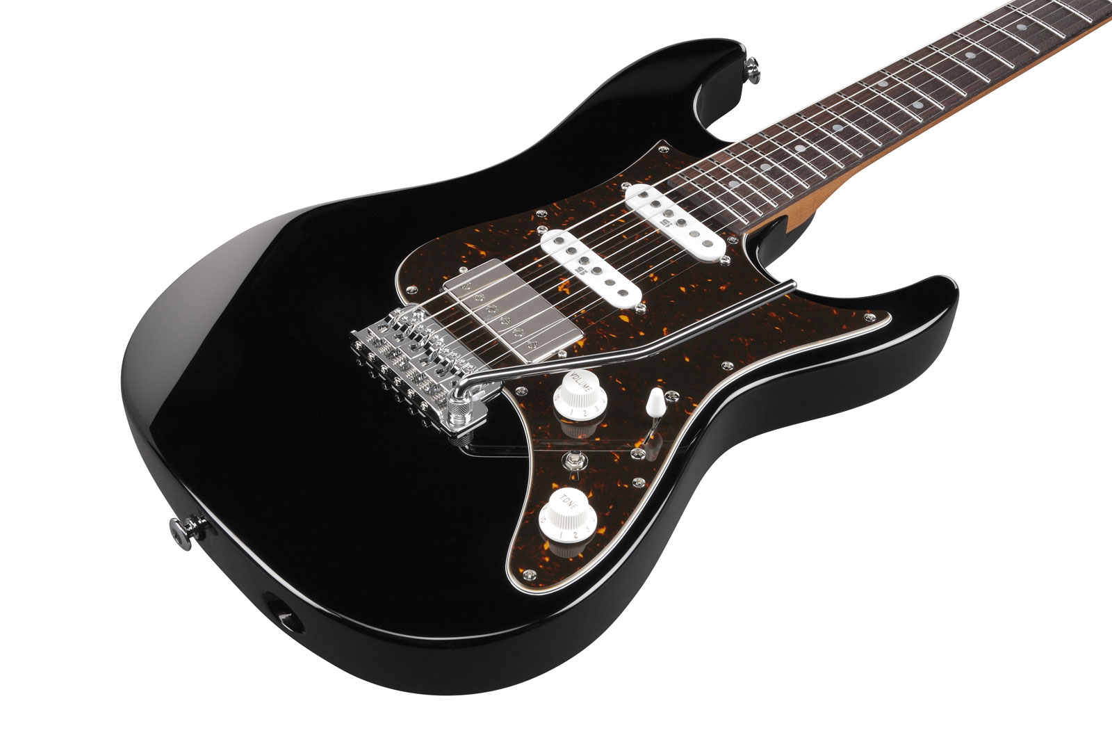 Ibanez Az2204b Bk Prestige Jap Hss Seymour Duncan Trem Mn - Black - Guitare Électrique Forme Str - Variation 2