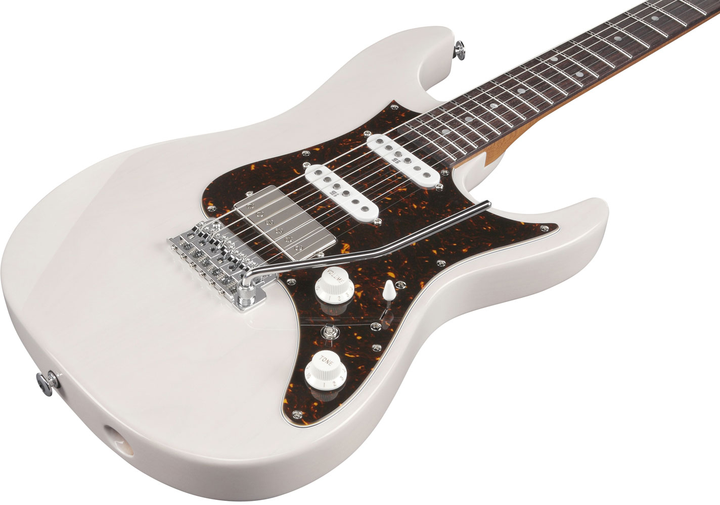 Ibanez Az2204n Awd Prestige Jap Hss Seymour Duncan Trem Rw - Antique White Blonde - Guitare Électrique Forme Str - Variation 1