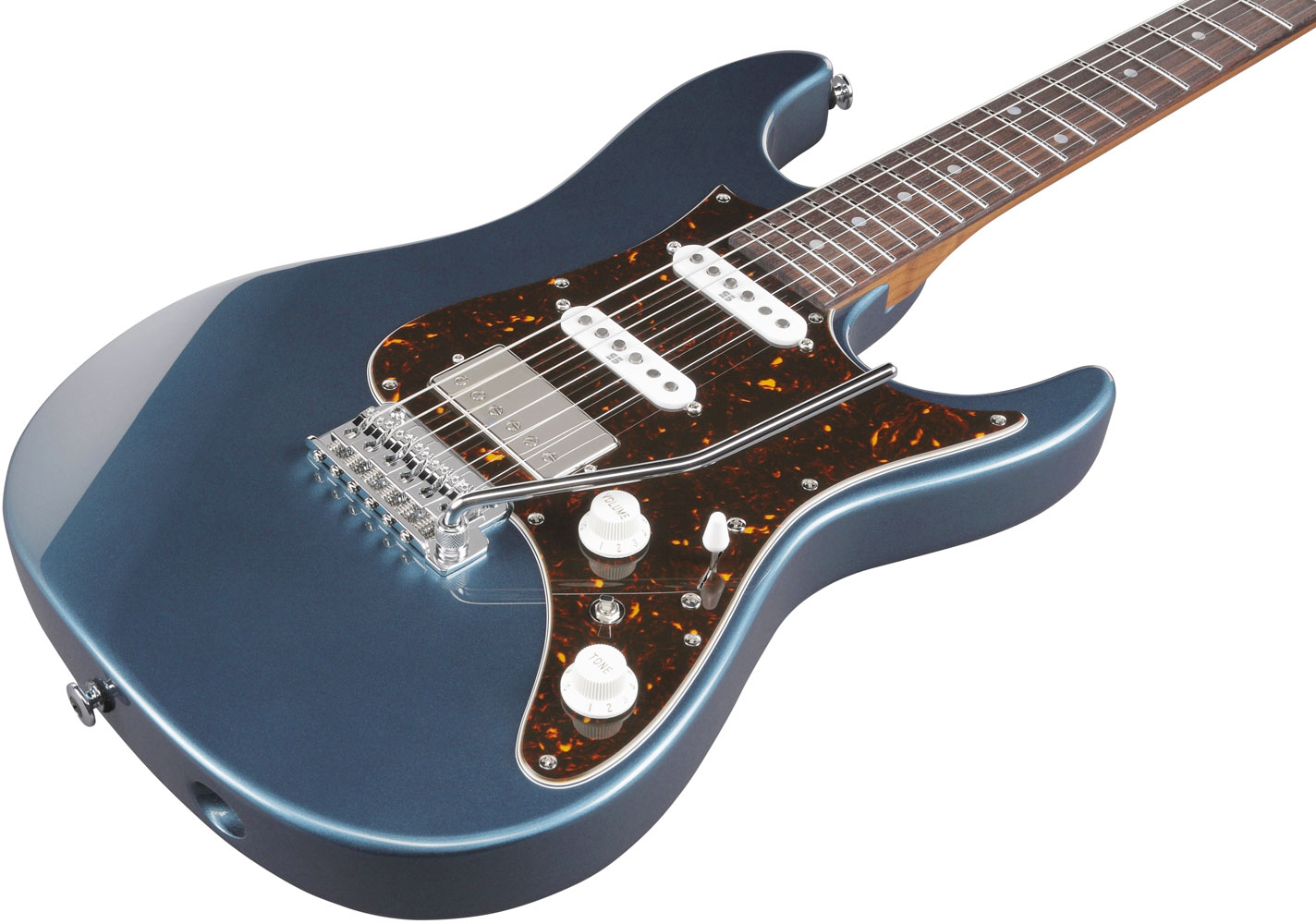 Ibanez Az2204n Pbm Prestige Jap Hss Seymour Duncan Trem Rw - Prussian Blue Metallic - Guitare Électrique Forme Str - Variation 1