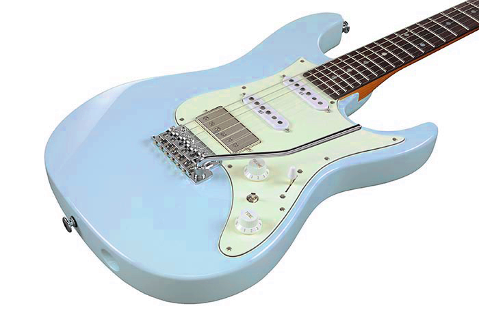 Ibanez Az2204nw Sfb Prestige Jap Hss Seymour Duncan Trem Rw - Seafoam Blue - Guitare Électrique Forme Str - Variation 2