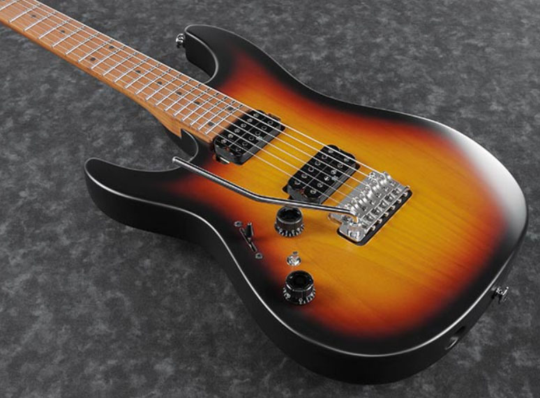 Ibanez Az2402l Tff Prestige Jap Gaucher Hh Trem Mn - Tri-fade Burst Flat - Guitare Électrique Gaucher - Variation 2