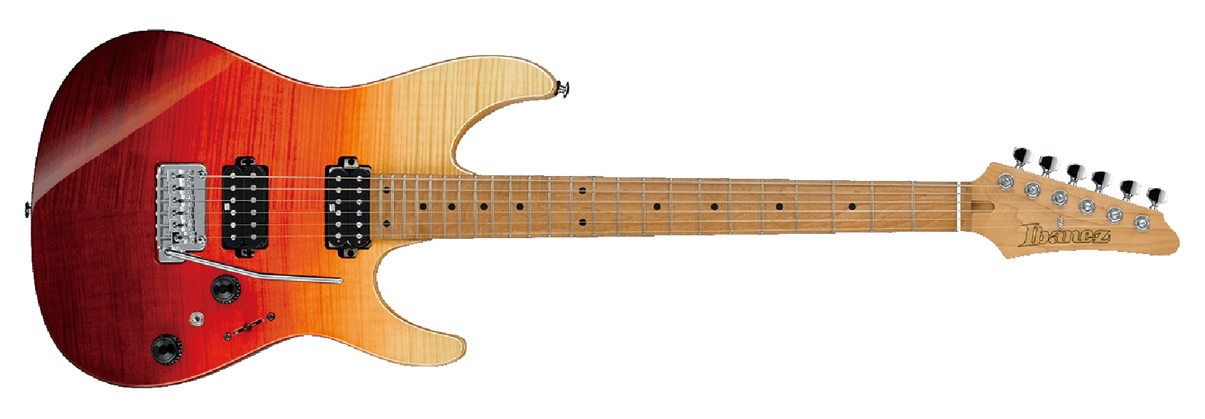 Ibanez Az242f Tsg Premium Hh Trem Mn - Tequila Sunrise Gradation - Guitare Électrique Forme Str - Variation 1