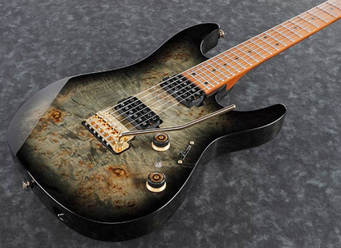 Ibanez Az242pbg Ckb Premium Hh Trem Mn +housse - Charcoal Black Burst - Guitare Électrique Forme Str - Variation 1