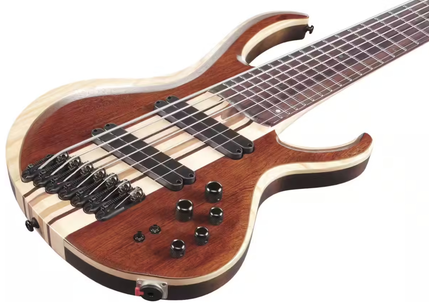 Ibanez Btb7ms Nml Workshop 7c Multiscale Active Rw - Natural Mocha Low Gloss - Basse Électrique Solid Body - Variation 2