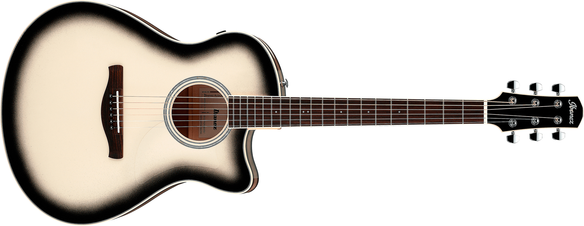 Ibanez Aam370m1ce Tpa Advanced Auditorium Epicea Erable Rw - Transparent Panda - Guitare Folk - Main picture