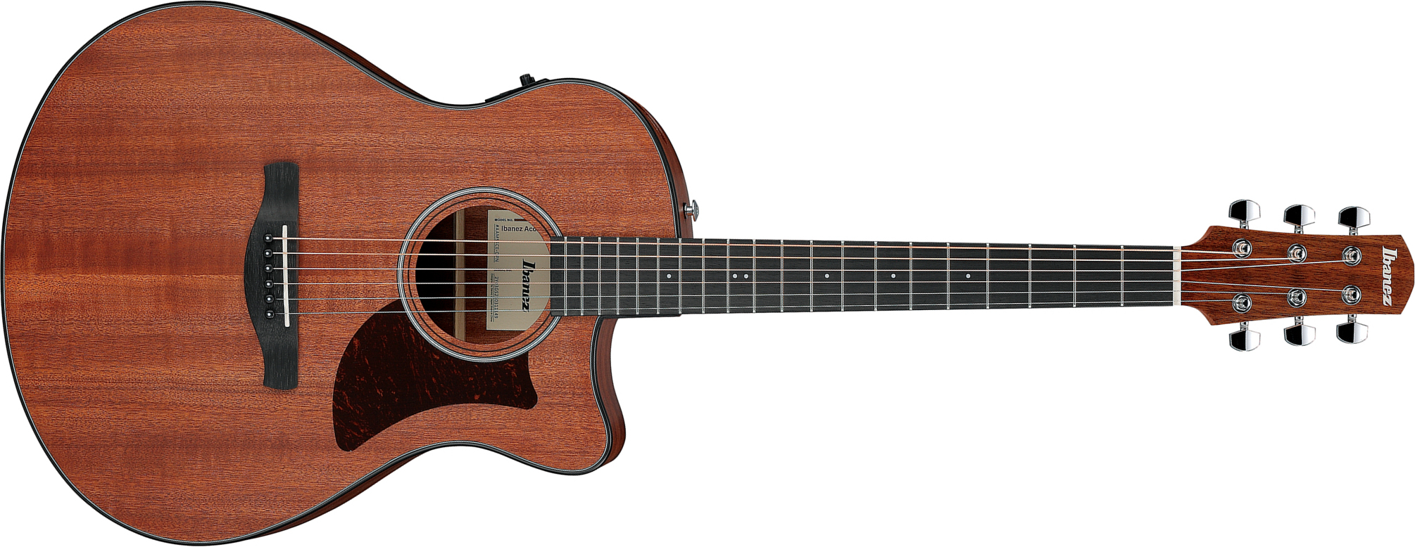 Ibanez Aam54ce Opn Auditorium Cw Tout Sapele Pur - Open Pore Natural - Guitare Folk - Main picture