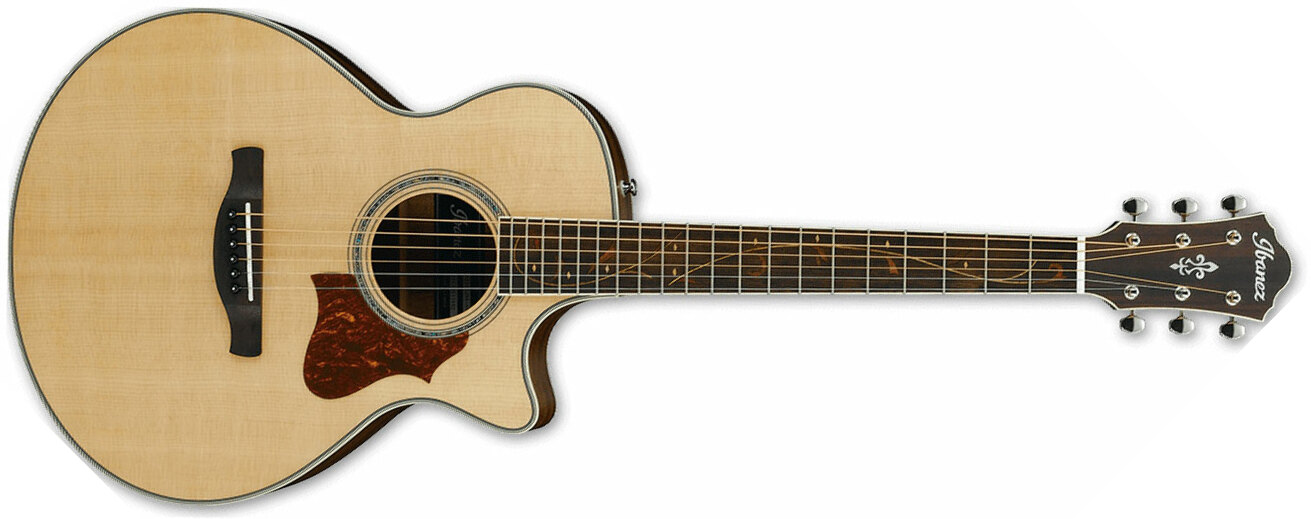 Ibanez Ae205jr Opn Grand Concert Junior Epicea Acajou Ova - Open Pore Natural - Guitare Acoustique Enfant - Main picture