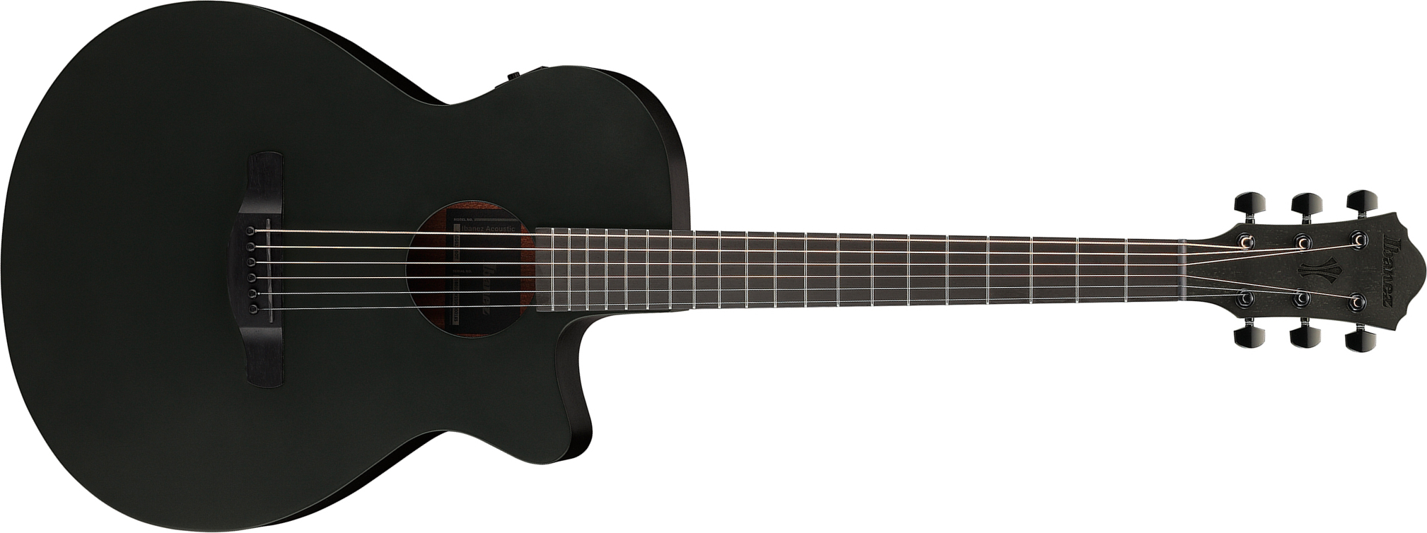 Ibanez Aeg621 Bot Epicea Sapele Eb - Black Out - Guitare Folk - Main picture