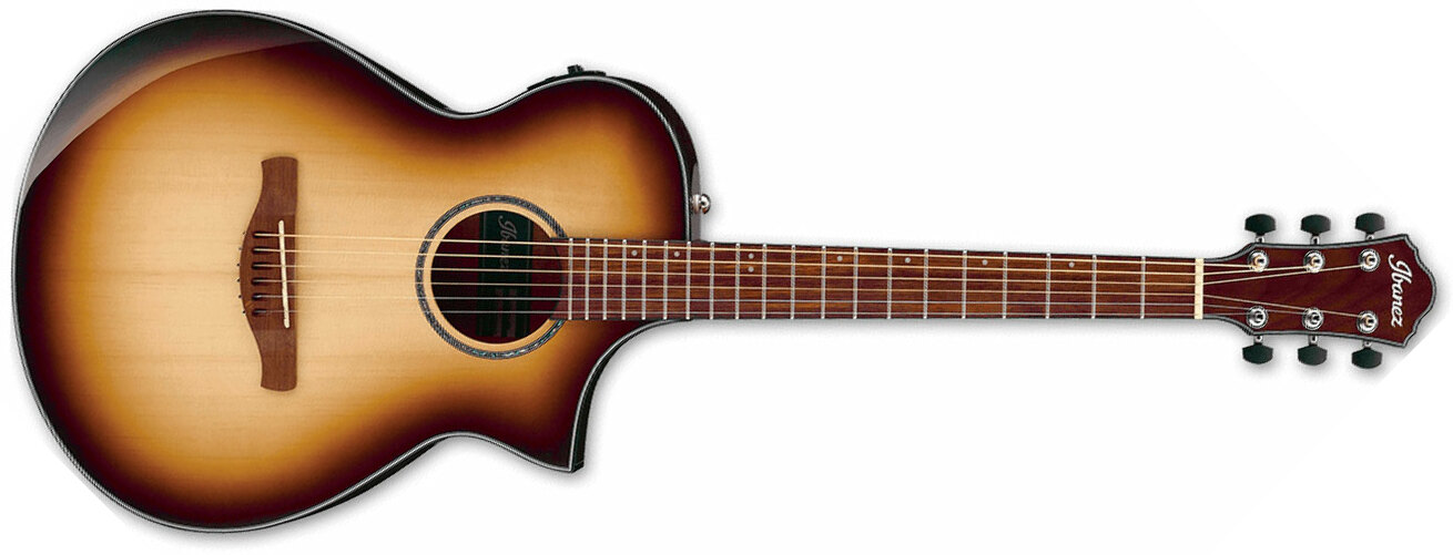 Ibanez Aewc300 Nnb Concert Cw Epicea Erable - Natural Browned Burst - Guitare Acoustique - Main picture