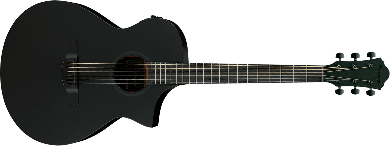 Ibanez Aewc621 Bot Grand Concert Cw Tilleul Sapele Eb - Black Out - Guitare Folk - Main picture