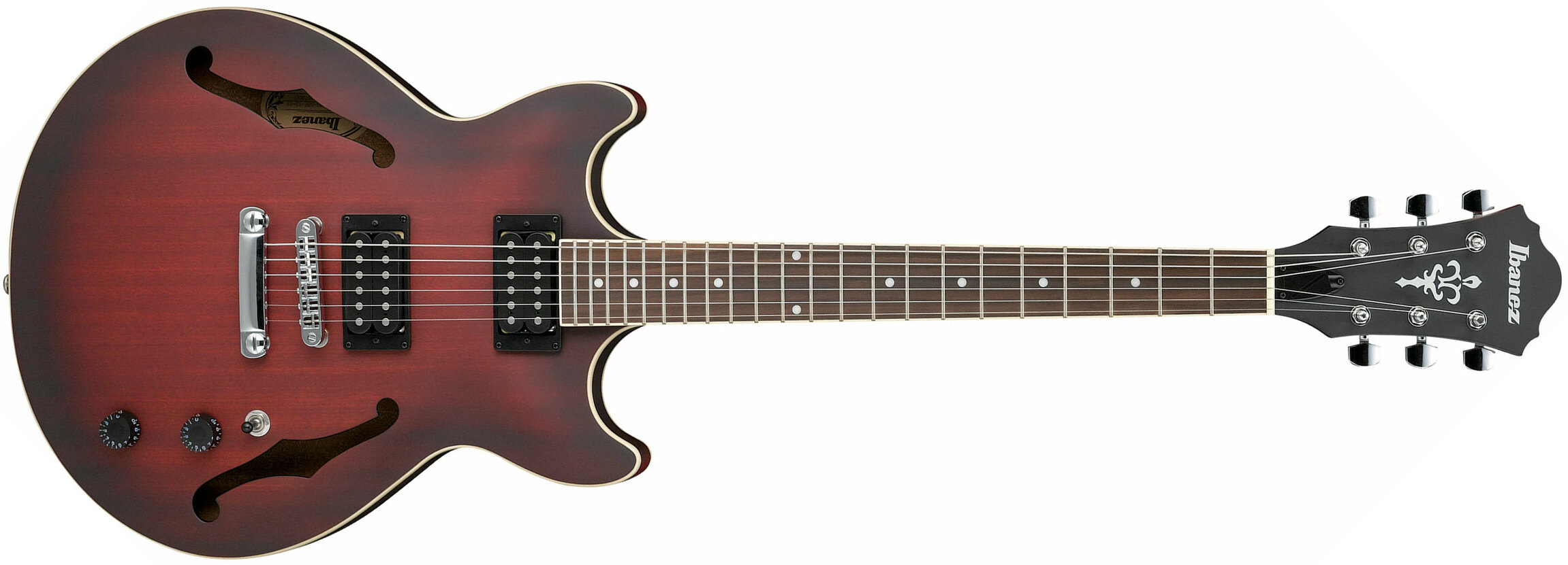 Ibanez Am53 Srf Artcore Hh Ht Wal - Sunburst Red Flat - Guitare Électrique 1/2 Caisse - Main picture