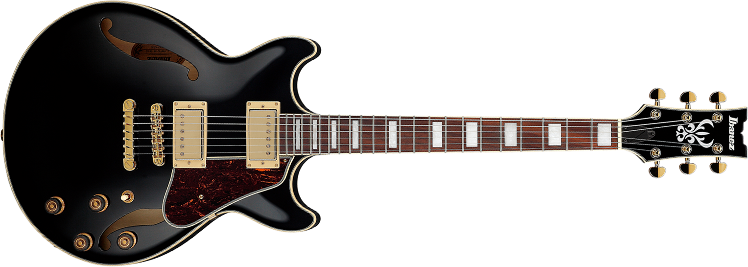 Ibanez Am73g Bk Artcore 2h Ht Rw - Black - Guitare Électrique 1/2 Caisse - Main picture