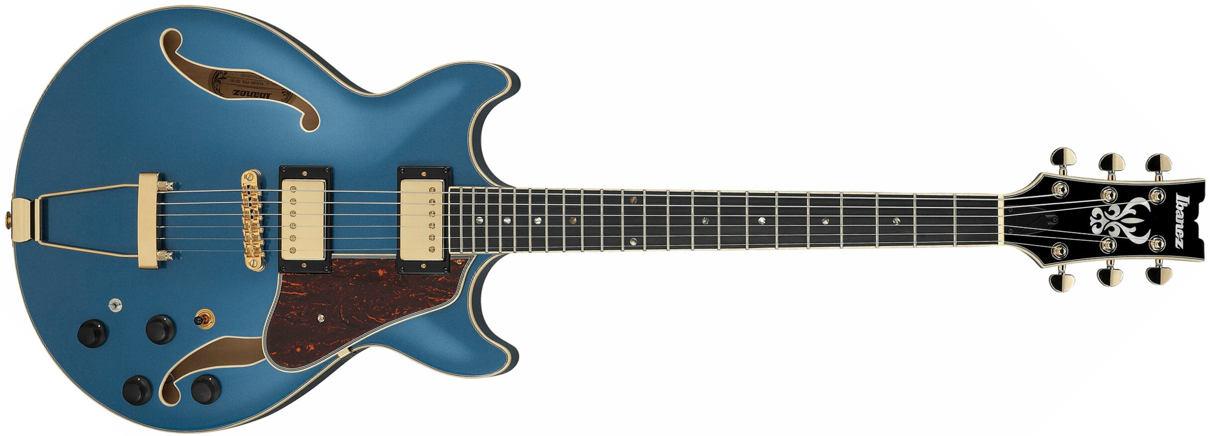 Ibanez Amh90 Pbm Artcore Expressionist 2h Ht Eb - Prussian Blue Metallic - Guitare Électrique 3/4 Caisse & Jazz - Main picture